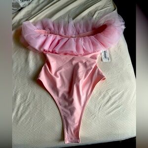 Pink Klesis bodysuits size medium brand new